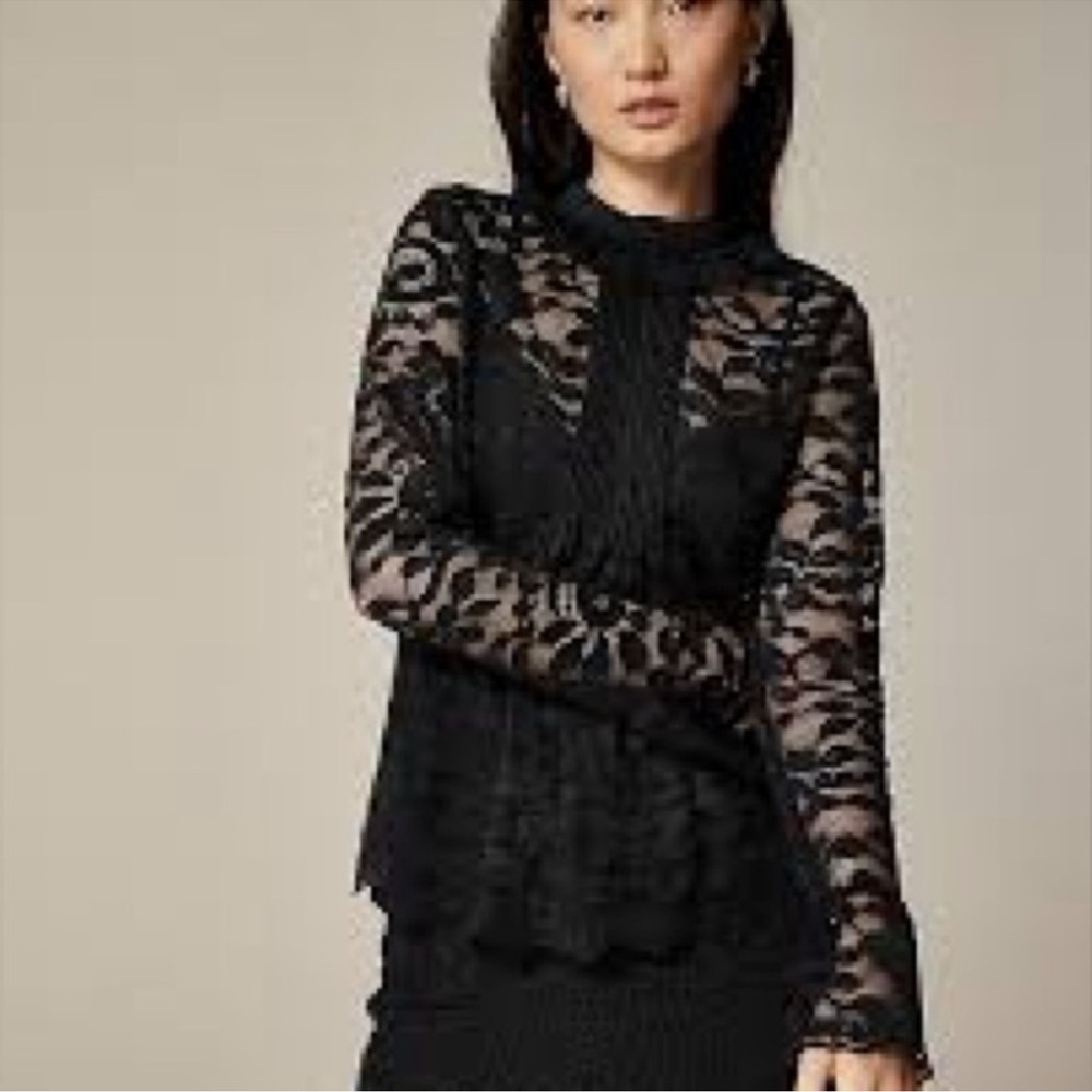 J Crew Long Sleeve Lace Blouse with Camisole